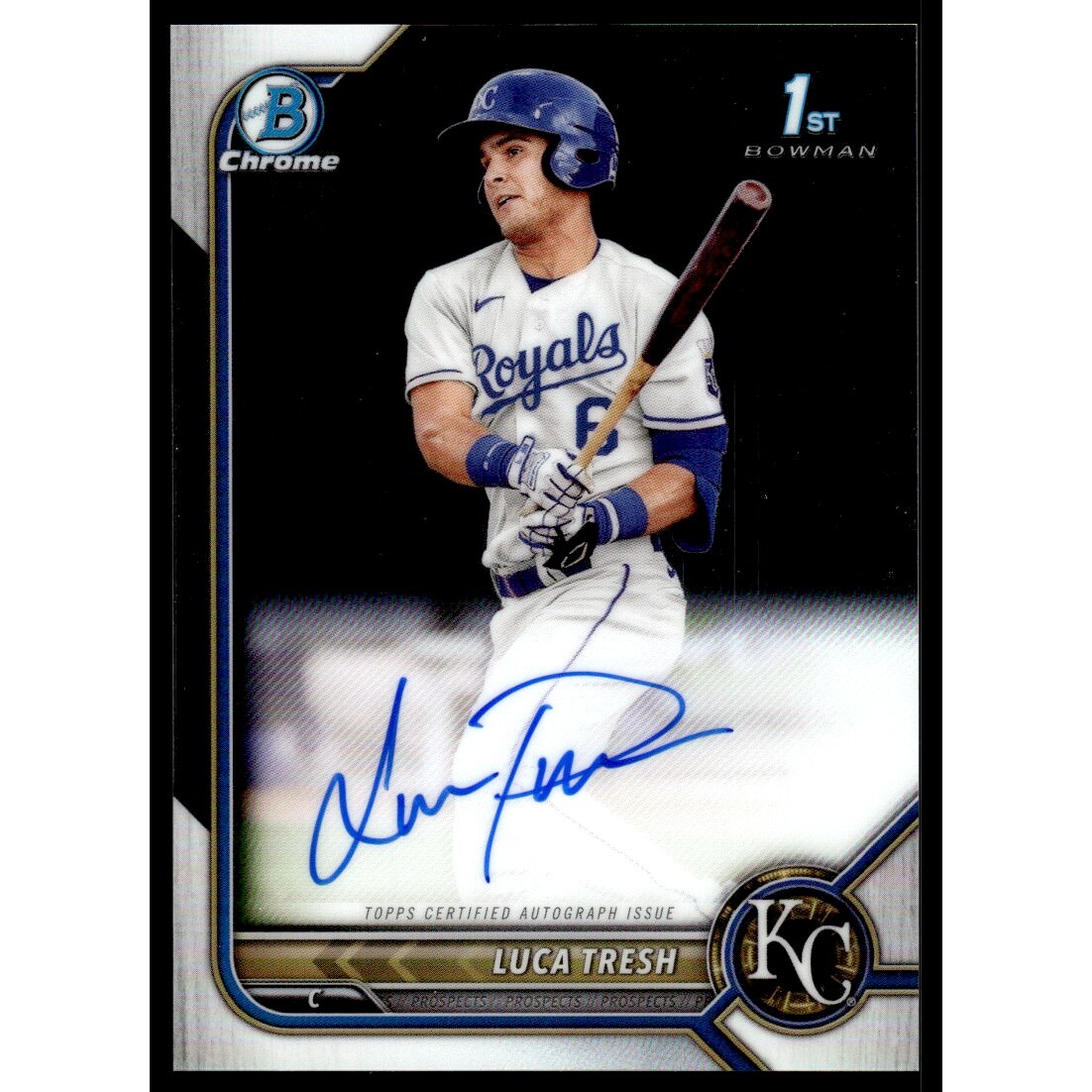 2022 Bowman Chrome Prospect Autographs #CPALTS Luca Tresh. rookie card picture