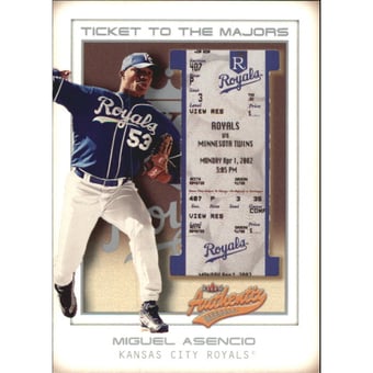 2002 Fleer Authentix Front Row #168 Miguel Asencio TM