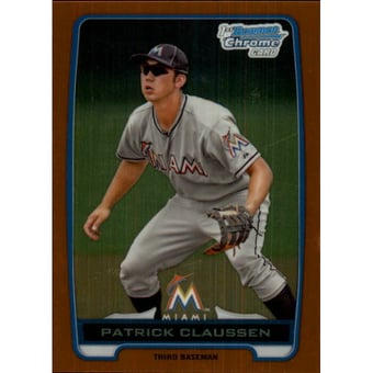 2012 Bowman Chrome Draft Draft Picks Orange Refractors #BDPP156 Patrick Claussen