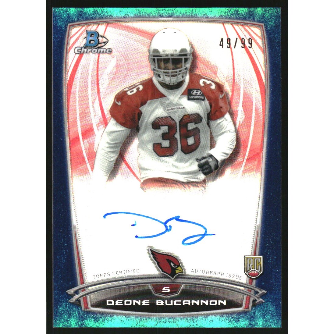 2014 Bowman Chrome Rookie Autographs Bubbles Refractors #RCRADB Deone Bucannon 2014 Bowman Chrome Rookie Autographs Bubbles Refractors #RCRADB Deone Bucannon