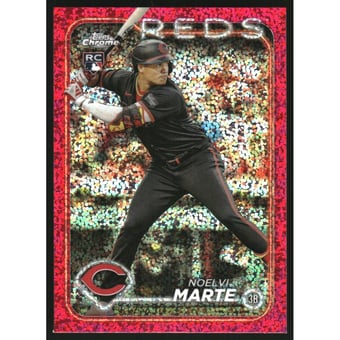 2024 Topps Chrome Magenta Speckle Refractors #177 Noelvi Marte