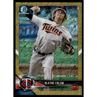 2018 Bowman Chrome Prospects Gold Shimmer Refractors #BCP141 Blayne Enlow