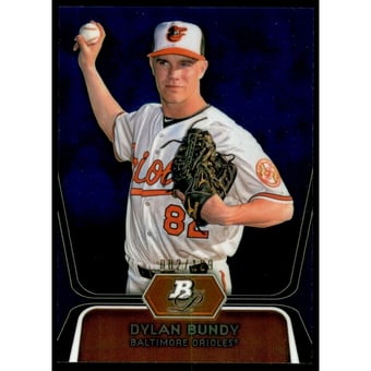 2012 Bowman Platinum Prospects Blue Refractors #BPP64 Dylan Bundy