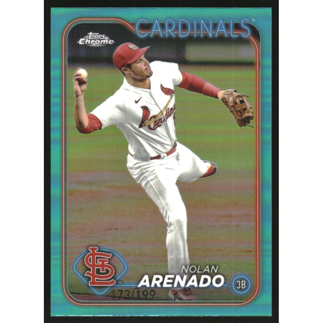 2024 Topps Chrome Aqua Refractors #215 Nolan Arenado