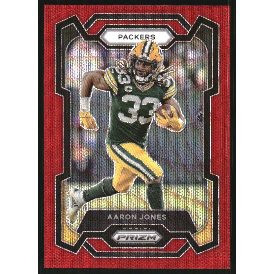 2023 Panini Prizm Prizms Red Wave #105 Aaron Jones
