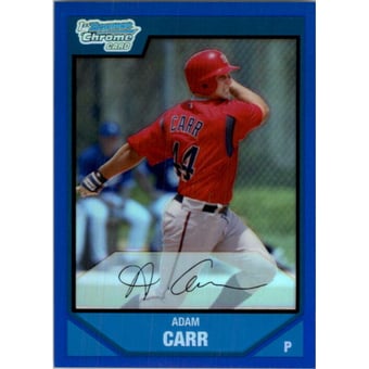 2007 Bowman Chrome Prospects Blue Refractors #BC7 Adam Carr