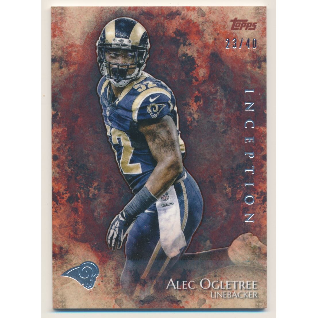 2014 Topps Inception Orange #100 Alec Ogletree 2014 Topps Inception Orange #100 Alec Ogletree