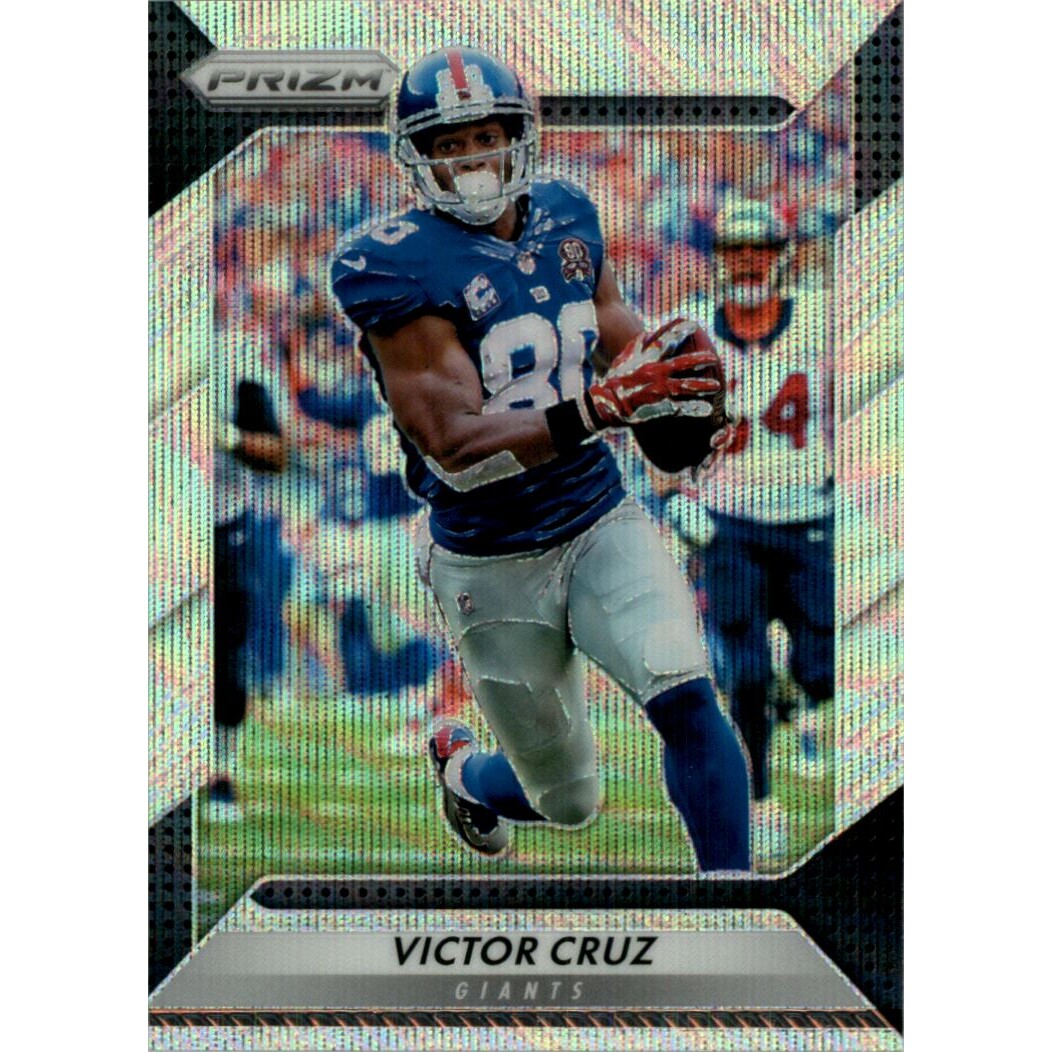 2016 Panini Prizm Prizms Blue Wave #27 Victor Cruz