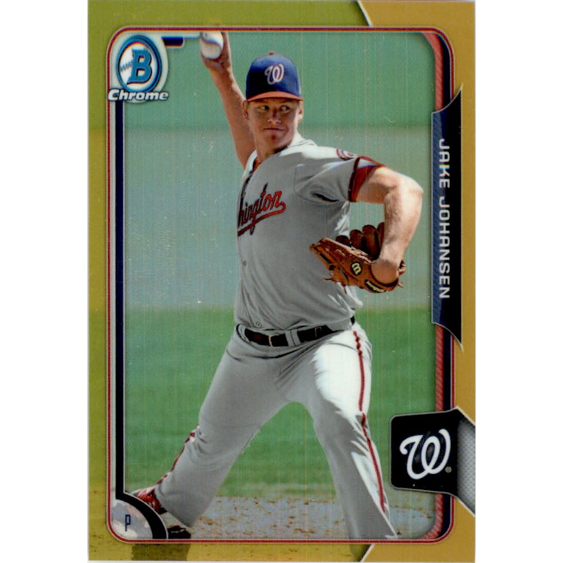 2015 Bowman Chrome Prospects Gold Refractors #BCP130 Jake Johansen