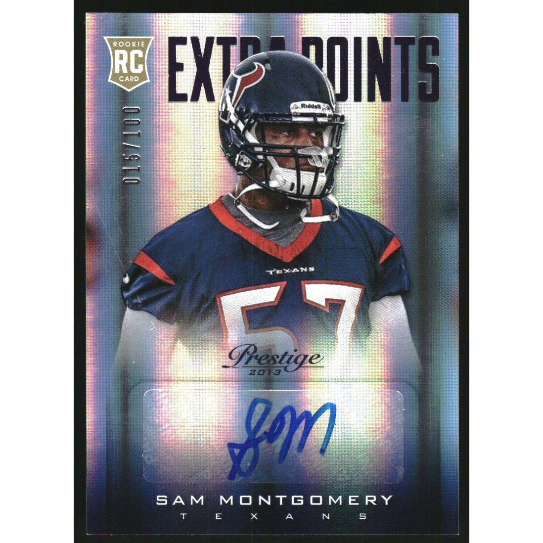 2013 Prestige Extra Points Purple Autographs #284 Sam Montgomery
