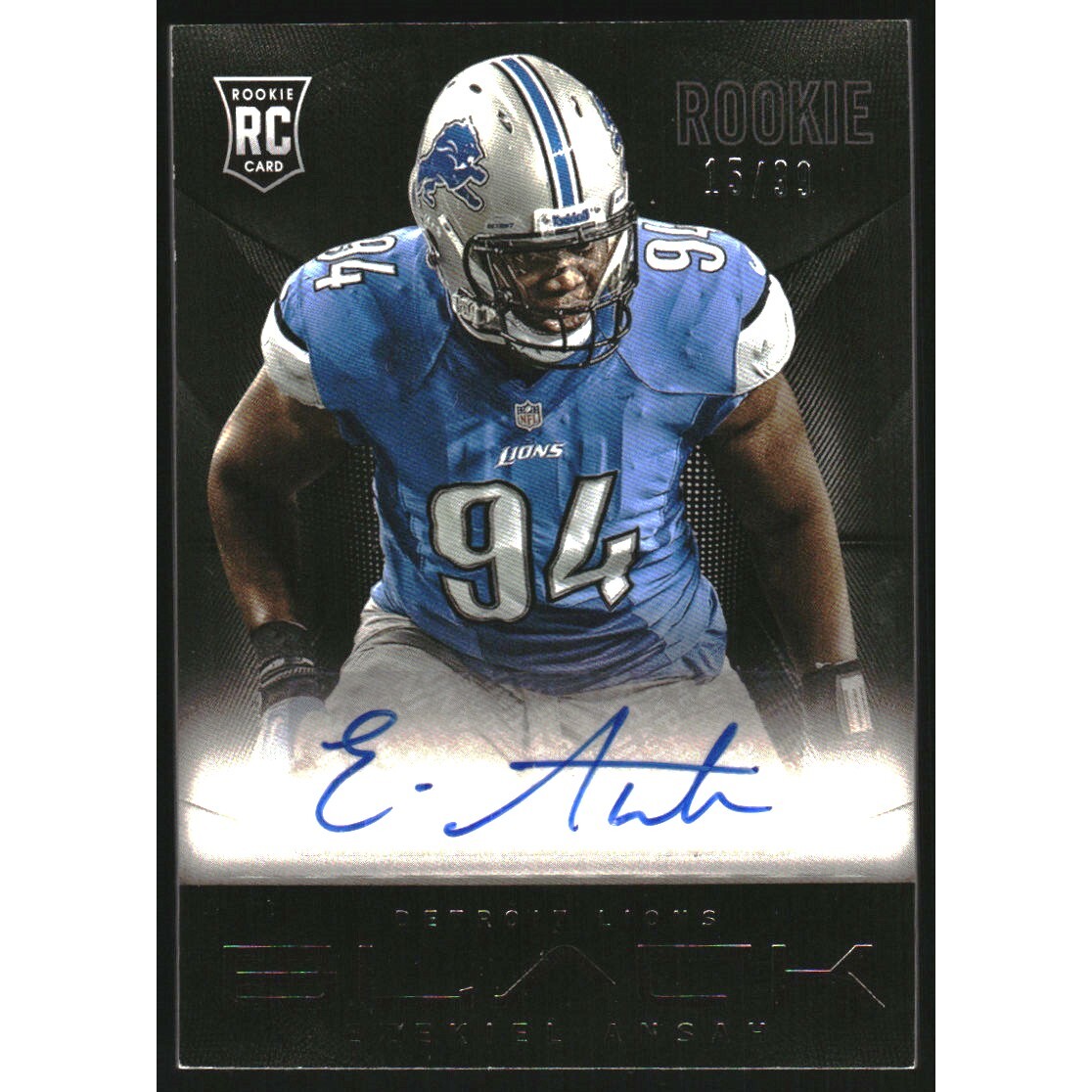 2013 Panini Black Rookie Signatures #140 Ezekiel Ansah/99