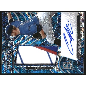 2022 Panini Chronicles Spectra Prospect Jersey Autographs Neon Blue #19 Caleb Kilian