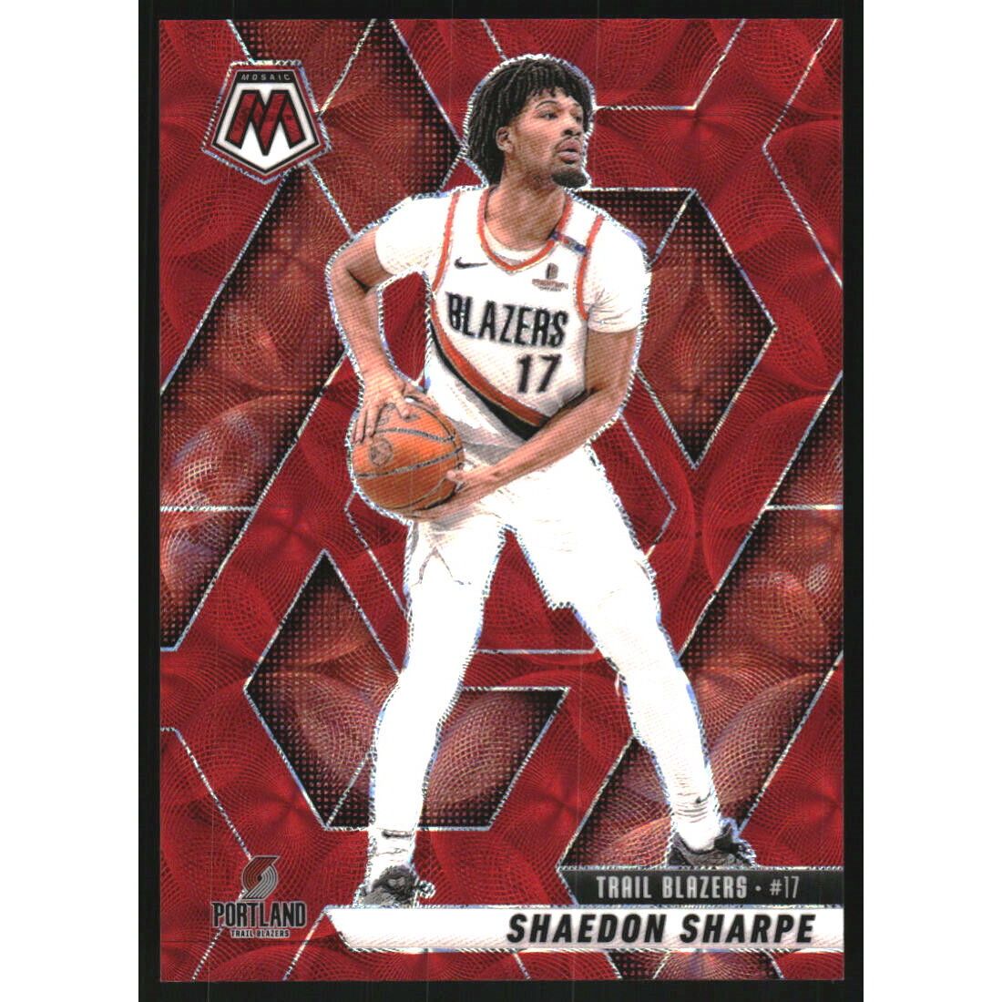 2024-25 Panini Mosaic Mosaic International Red #61 Shaedon Sharpe