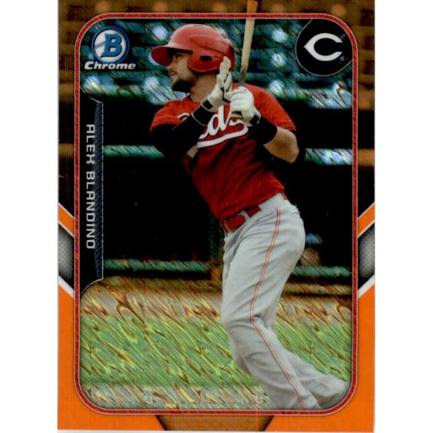 2015 Bowman Chrome Farm’s Finest Minis Orange Shimmer Refractors #FFMALB Alex Blandino