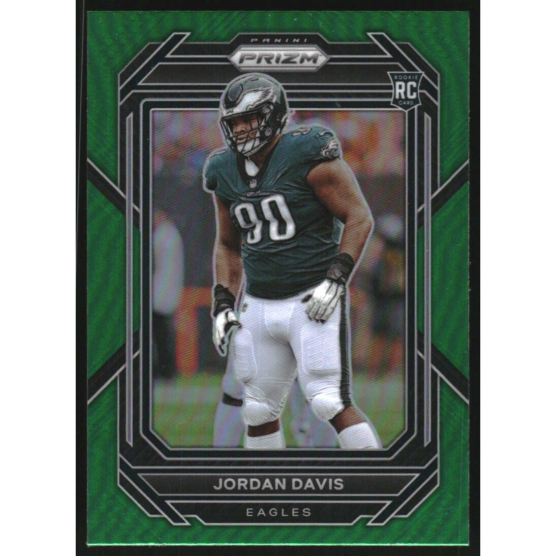 2022 Panini Prizm Prizms Green #371 Jordan Davis. rookie card picture