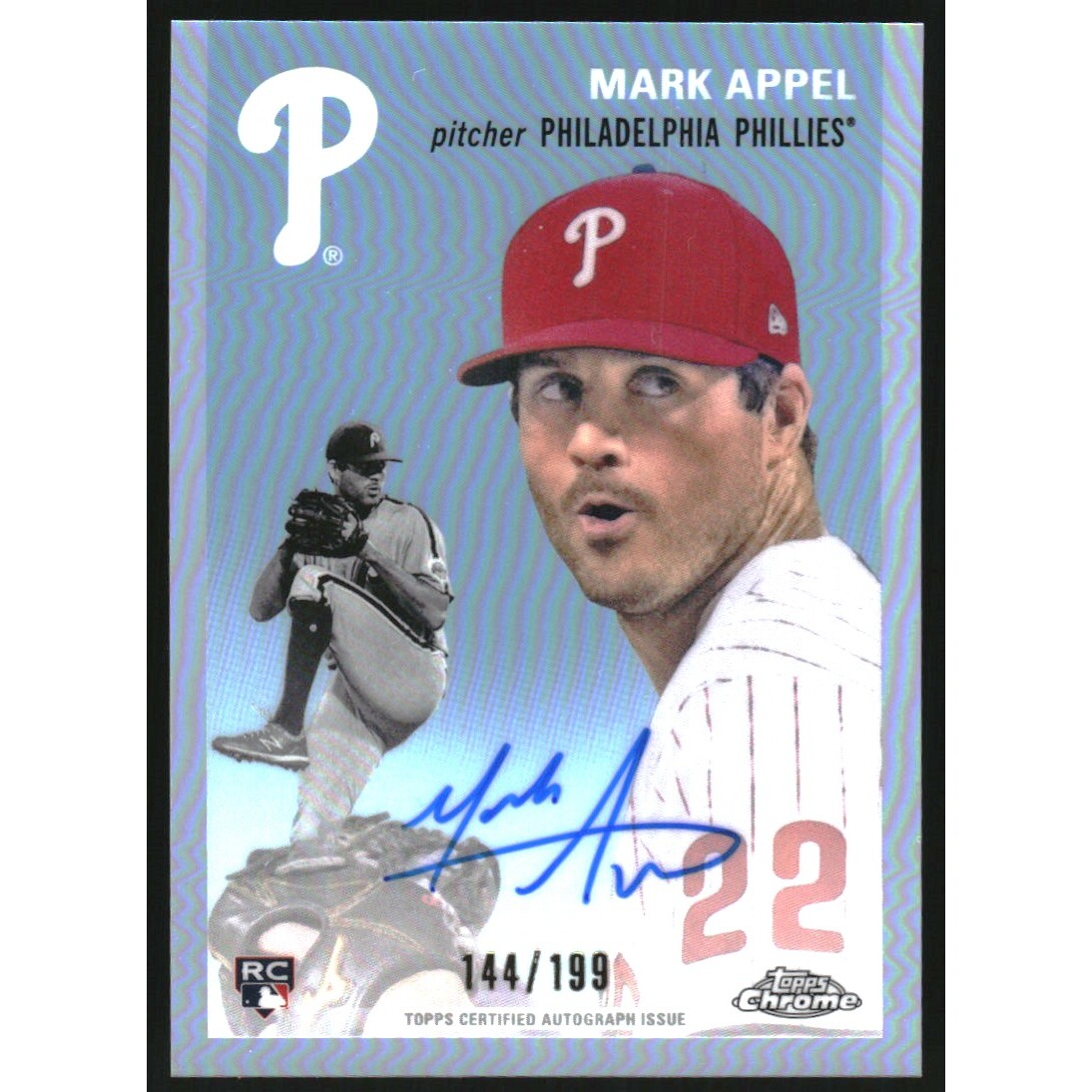 2023 Topps Chrome Platinum Anniversary Autographs Refractors #CPAMA Mark Appel 2023 Topps Chrome Platinum Anniversary Autographs Refractors #CPAMA Mark Appel
