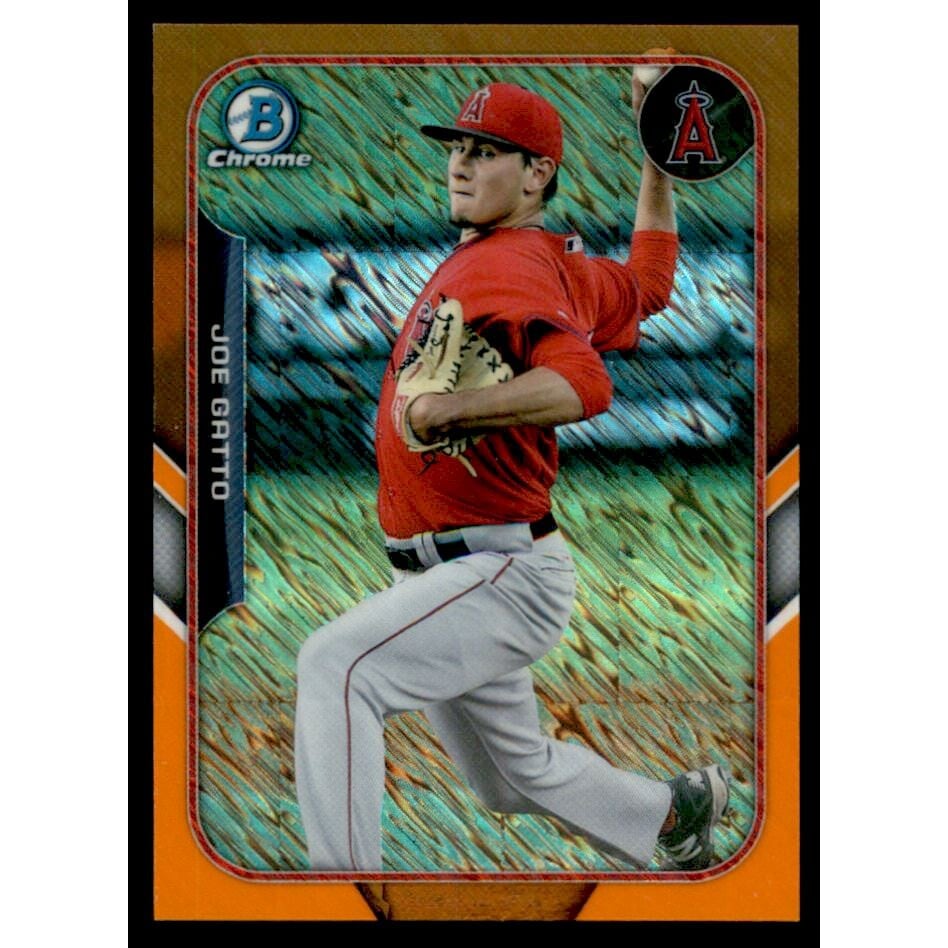 2015 Bowman Chrome Farm's Finest Minis Orange Shimmer Refractors #FFMJGA Joe Gatto. rookie card picture