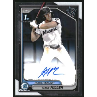 2024 Bowman Chrome Draft Autographs #CPAGM Gage Miller
