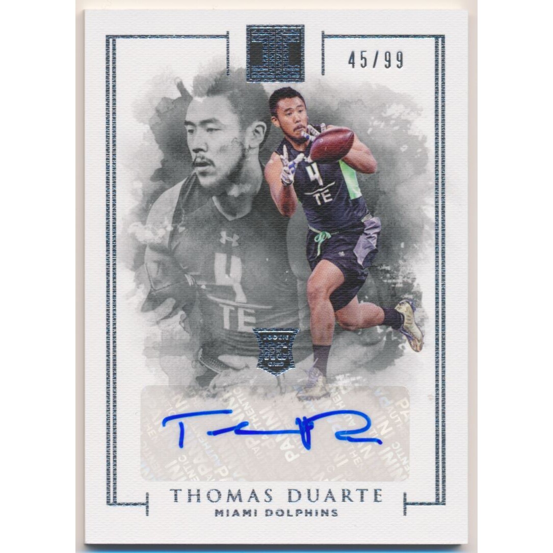 2016 Panini Impeccable #126 Thomas Duarte AU RC. rookie card picture