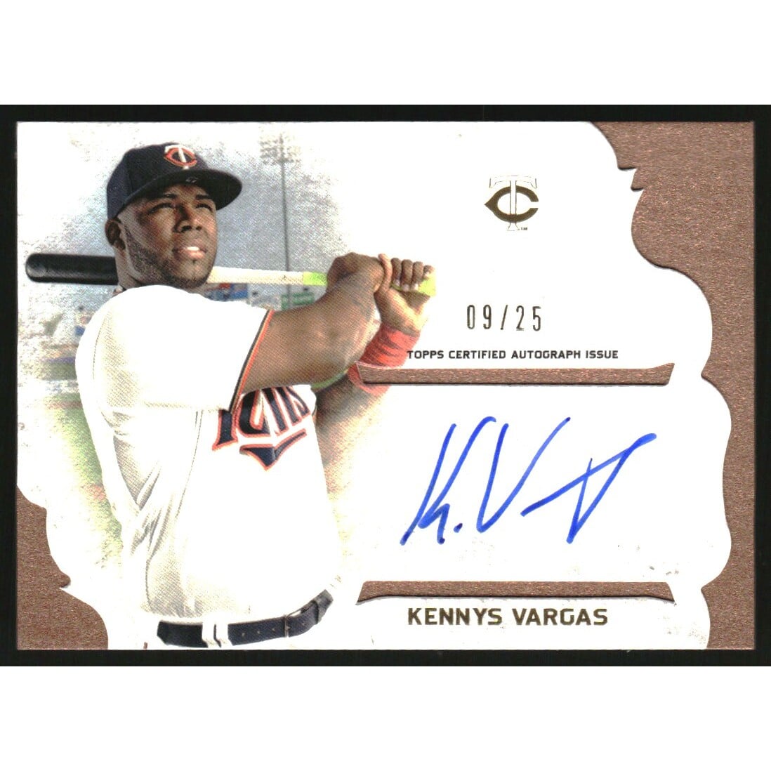 2015 Topps Supreme Simply Supreme Autographs Orange #SSAKV Kennys Vargas. rookie card picture