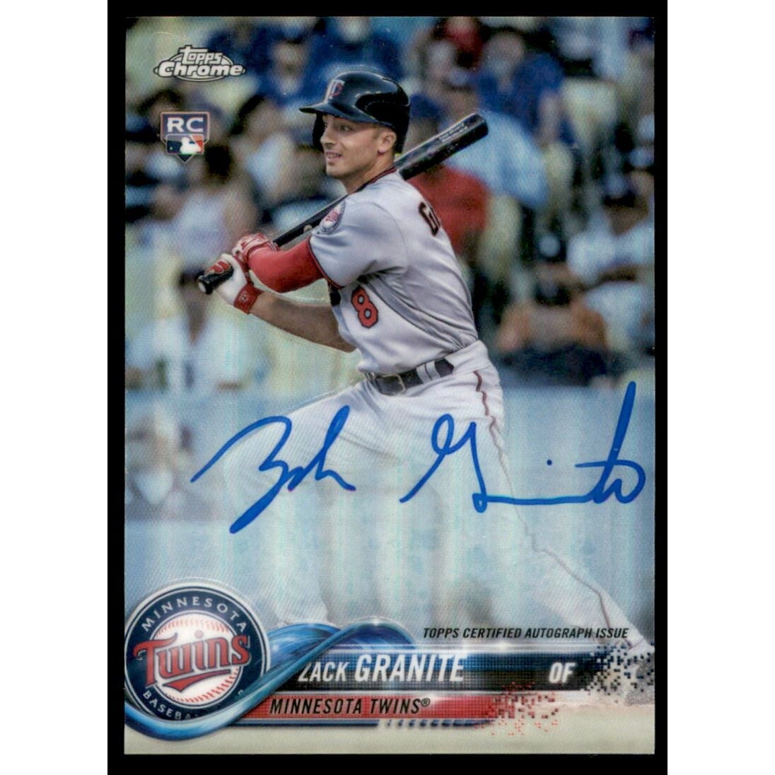 2018 Topps Chrome Rookie Autographs Refractors #RAZG Zack Granite. rookie card picture