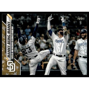 2020 Topps Factory Set Gold Stars #15 Manny Being Manny/Fernando Tatis Jr/Manny Machado