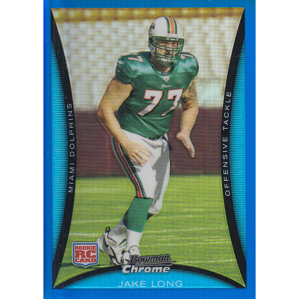 2008 Bowman Chrome Blue Refractors #BC104 Jake Long. rookie card picture