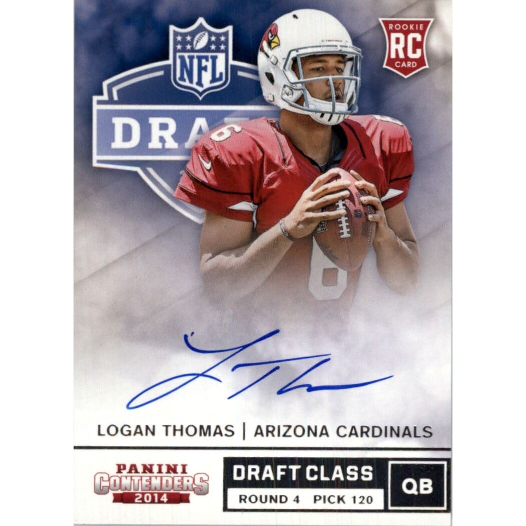 2014 Panini Contenders Draft Class Autographs #RDALT Logan Thomas/100*. rookie card picture