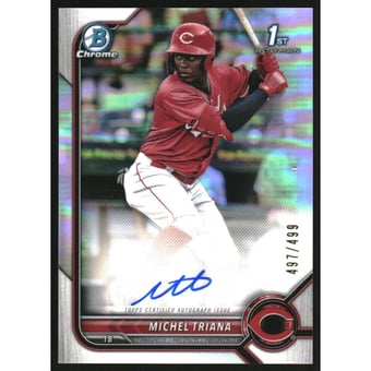 2022 Bowman Chrome Prospect Autographs Refractors #CPAMT Michel Triana