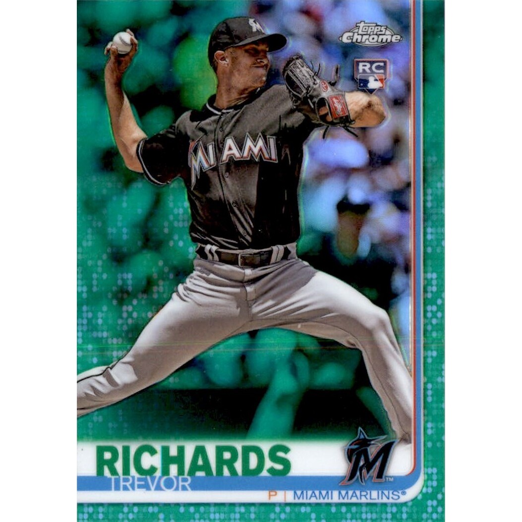 2019 Topps Chrome Green Refractors #93 Trevor Richards. rookie card picture