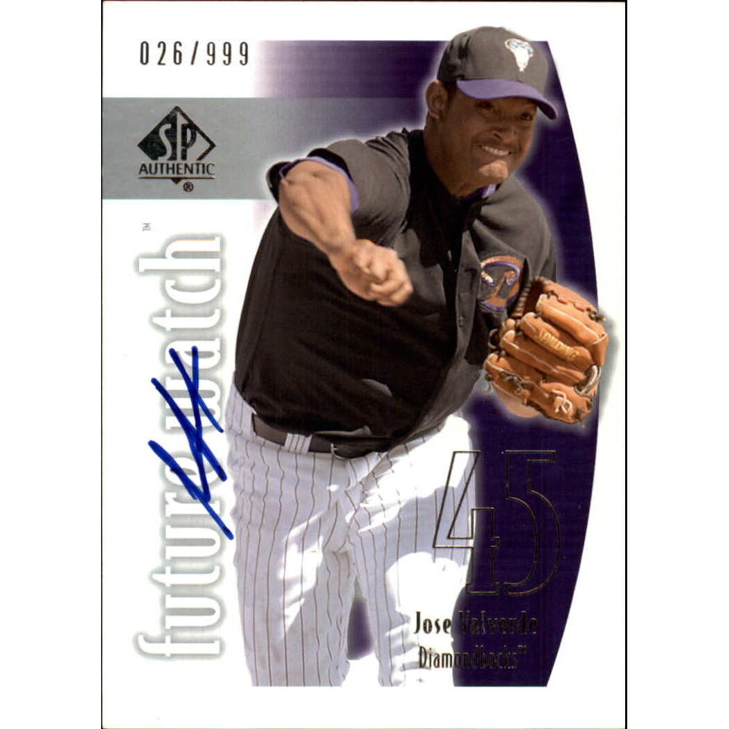2002 SP Authentic #144 Jose Valverde AU RC