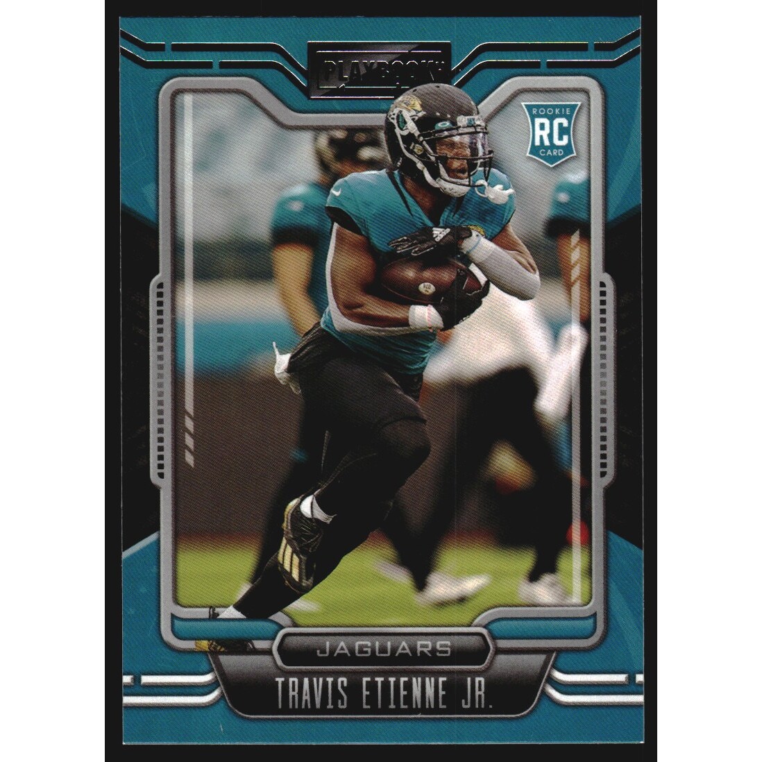2021 Panini Playbook #112 Travis Etienne Jr. RC. rookie card picture