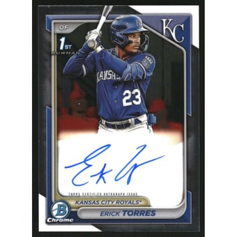 2024 Bowman Chrome Prospect Autographs #CPAET Erick Torres