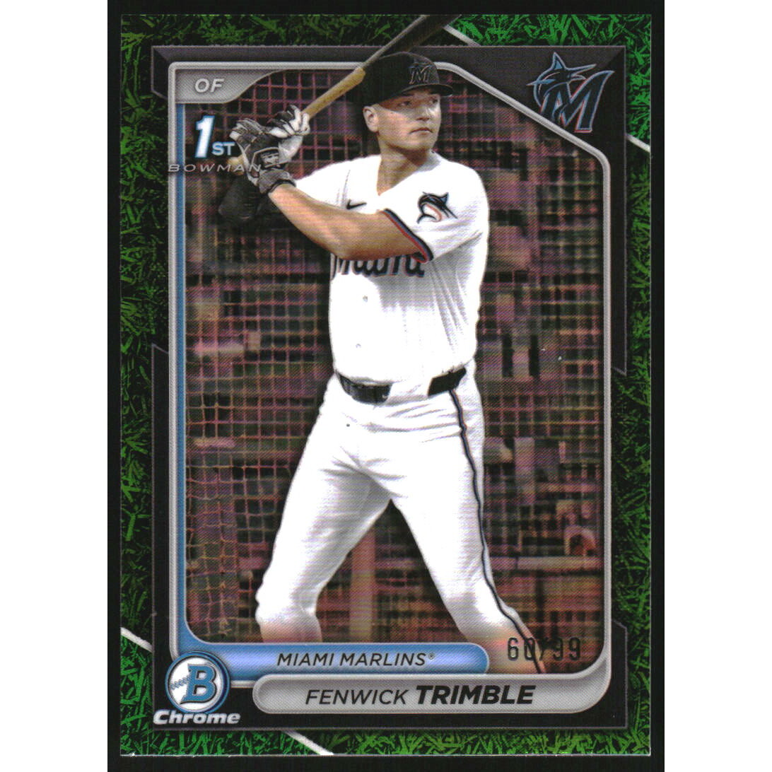 2024 Bowman Chrome Draft Green Grass Refractors #BDC121 Fenwick Trimble