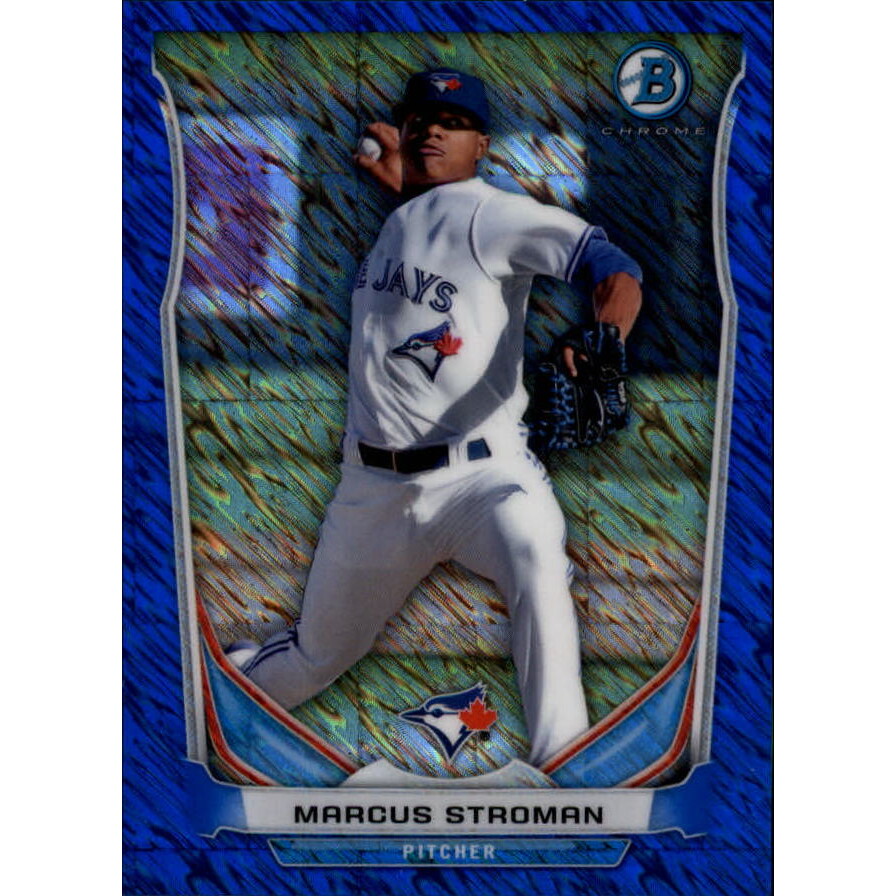 2014 Bowman Chrome Bowman Scout Top 5 Mini Blue Refractors #BMTBJ2 Marcus Stroman