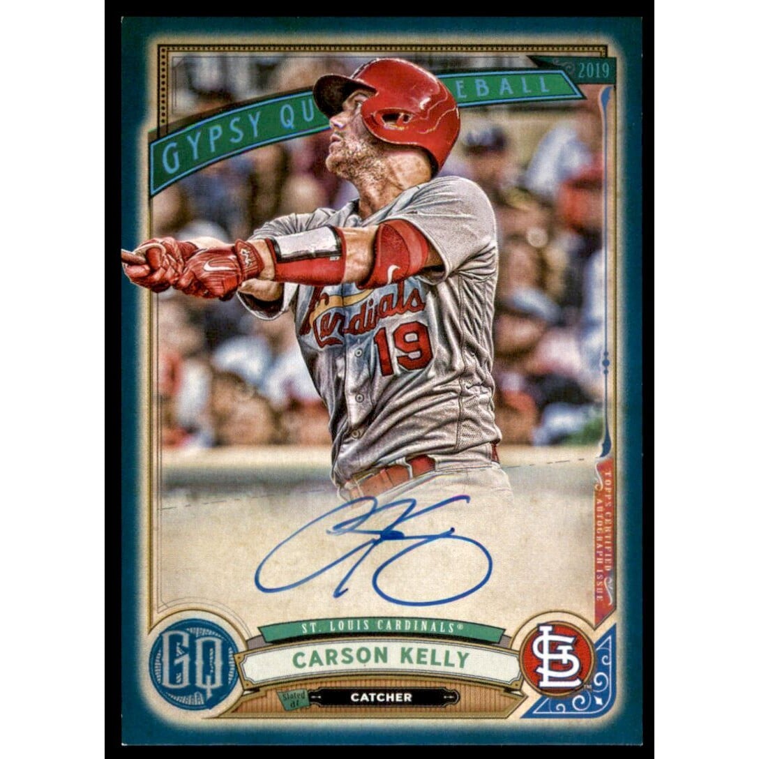 2019 Topps Gypsy Queen Autographs Indigo #GQACK Carson Kelly. rookie card picture
