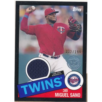 2020 Topps '85 Topps Relics Black #85TRMSA Miguel Sano S2
