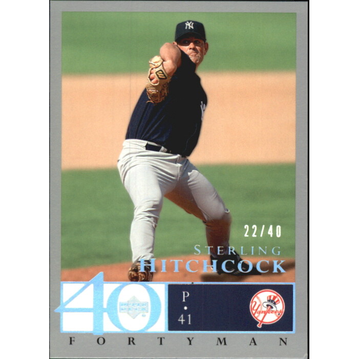 2003 Upper Deck 40-Man Rainbow #335 Sterling Hitchcock. rookie card picture