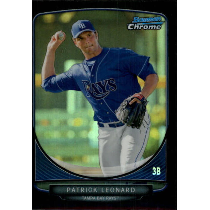 2013 Bowman Chrome Prospects Black Refractors #BCP49 Patrick Leonard. rookie card picture