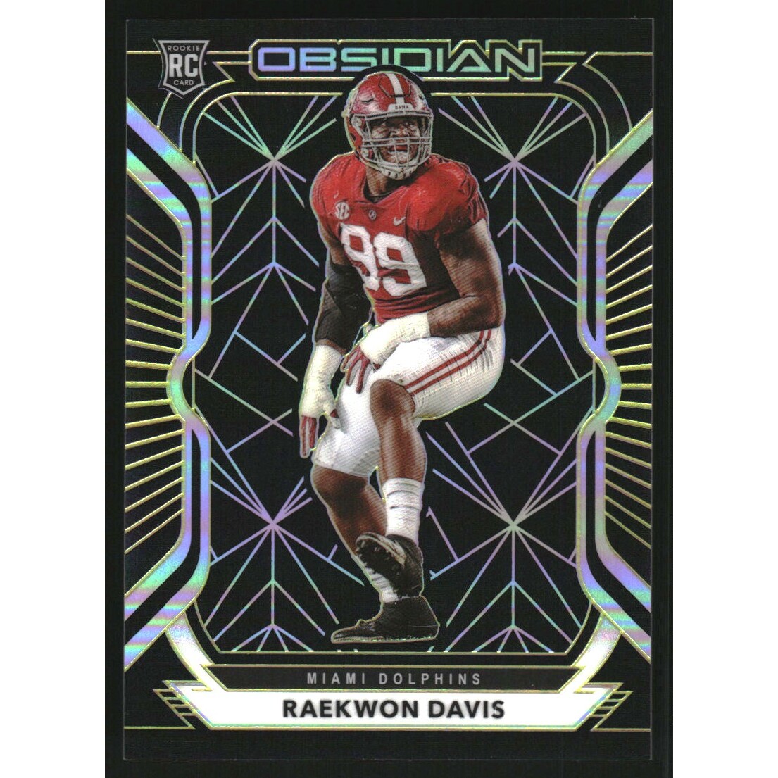 2020 Panini Obsidian Electric Etch Yellow #154 Raekwon Davis. rookie card picture
