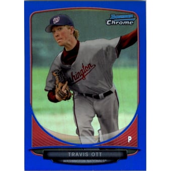 2013 Bowman Chrome Draft Draft Picks Blue Refractors #BDPP119 Travis Ott