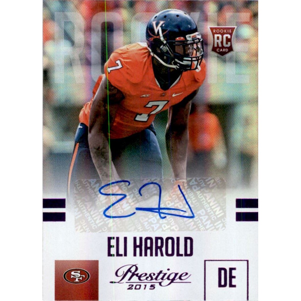 2015 Prestige Rookie Autographs Purple #237 Eli Harold/100