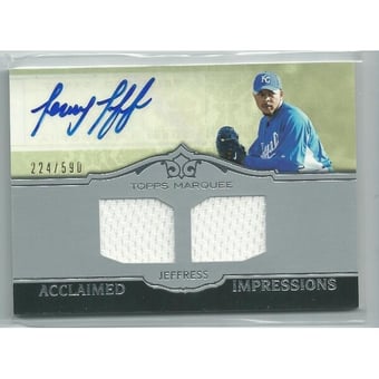 2011 Topps Marquee Acclaimed Impressions Dual Relic Autographs #AID42 Jeremy Jeffress/590