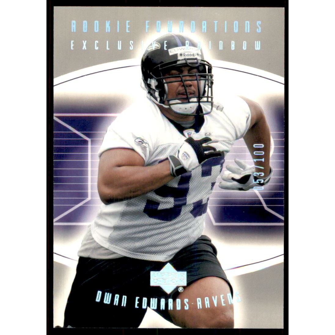 2004 Upper Deck Foundations Exclusive Rainbow Silver #183 Dwan Edwards. rookie card picture
