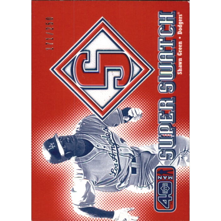 2002 Upper Deck 40-Man Super Swatch #SSG Shawn Green. rookie card picture