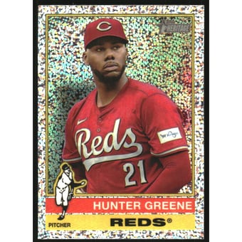 2025 Topps Heritage Chrome Silver Sparkle Refractors #96 Hunter Greene