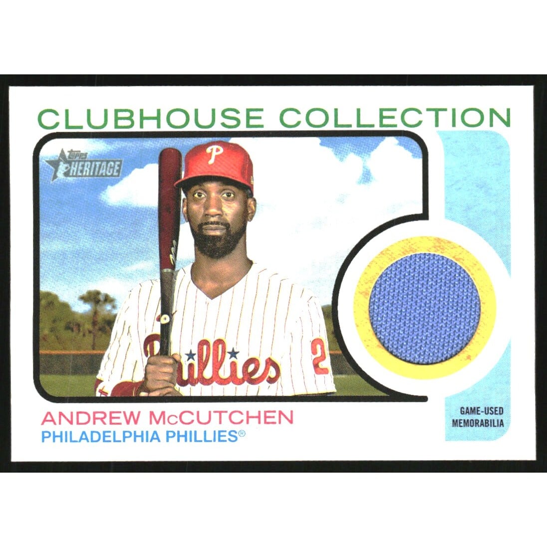 2022 Topps Heritage Clubhouse Collection Relics #CCAM Andrew McCutchen