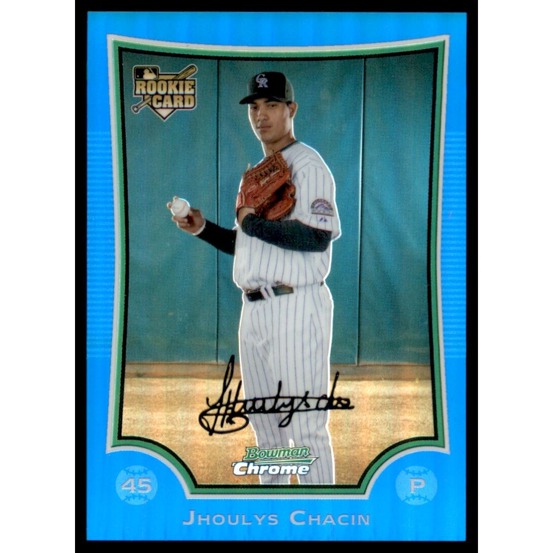 2009 Bowman Chrome Draft Blue Refractors #BDP22 Jhoulys Chacin. rookie card picture