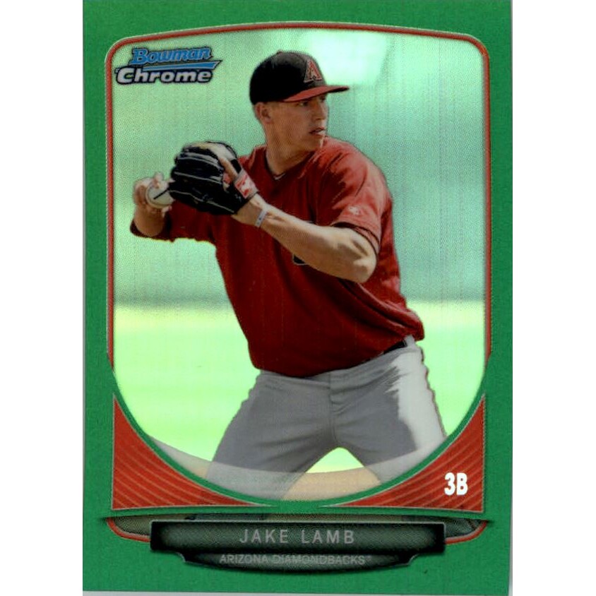 2013 Bowman Chrome Mini Green Refractors #264 Jake Lamb. rookie card picture