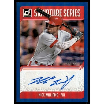 2018 Donruss Signature Series Blue #37 Nick Williams